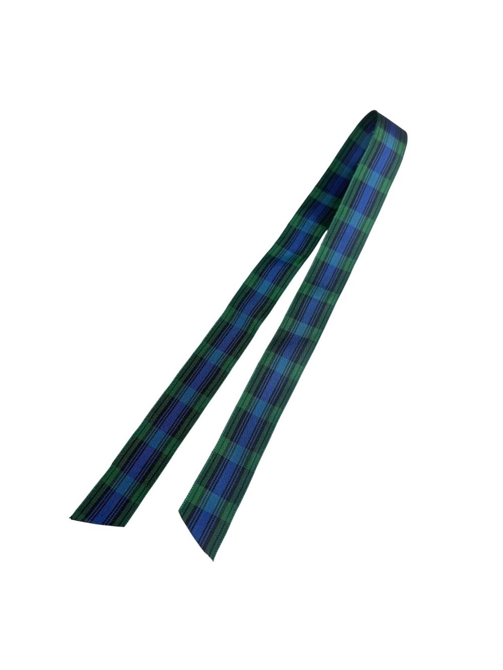 American Girl Addy Hair Ribbon Green Tartan Plaid Taffeta Authentic Accessory